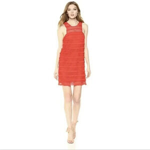 NWT ALI & JAY LA Cocktails At Craig's Mini Dress Medium Orangey Red POP